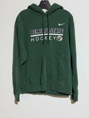 Nike Bemidji State Beavers‎ Hockey Hoodie Green Size Medium Graphic/embroidered